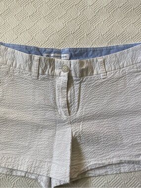 White Women’s Seersucker Shorts